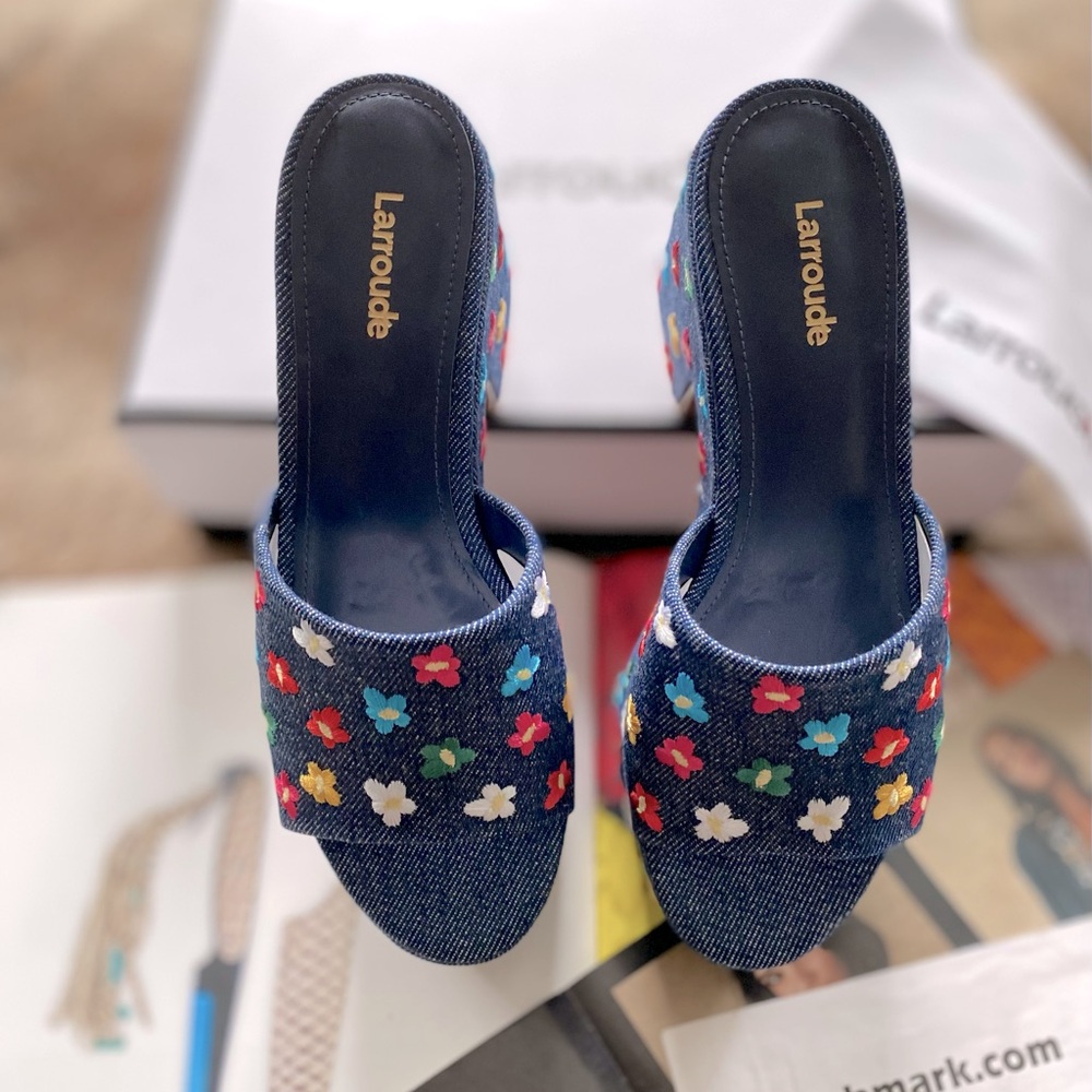 Anthropologie x Larroudé Miso Platform Sandal - Picture 3 of 13